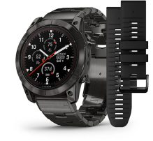 Garmin Fenix 7X Pro Sapphire Solar Carbon Gray DLC Titanium with Titanium Band (010-02778-30)