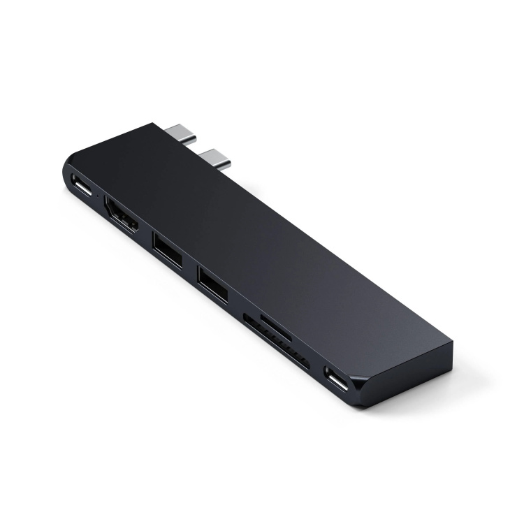 Адаптер Satechi Aluminum USB-C Pro Hub Slim Adapter (ST-HUCPHSM)