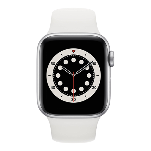 Apple Watch Series 6 40mm Silver Aluminum Case with White Sport Band (MG283) бу
