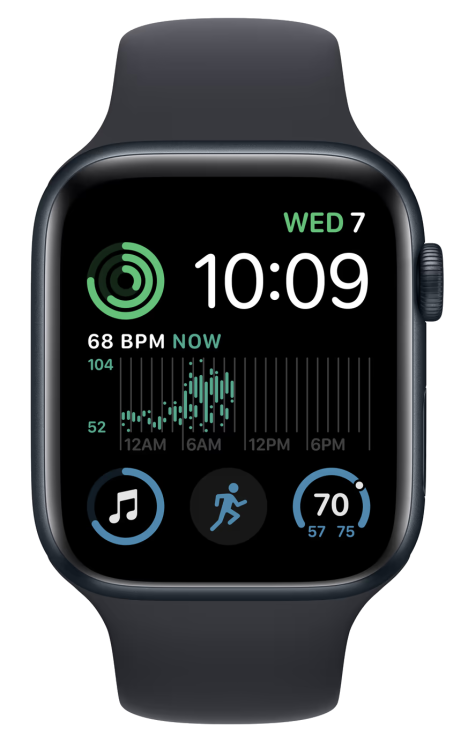 Apple Watch SE 2 2022 44mm LTE Midnight Aluminium Case with Midnight Sport Band (MNPY3) бу