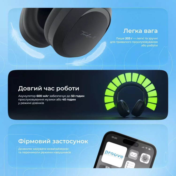 Наушники Proove Tender 2 (APP) White