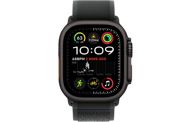 Apple Watch Ultra 2 49mm Black Titanium Case with Black Trail Loop M/L 2024 (MX4V3)