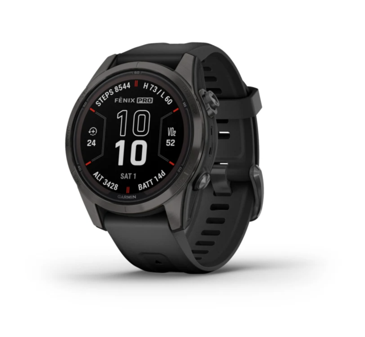 Garmin Fenix 7S Pro Sapphire Solar Carbon Gray DLC Titanium with Black Band (010-02776-10/11)