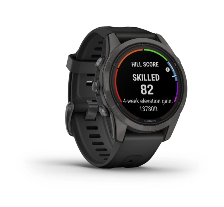 Garmin Fenix 7S Pro Sapphire Solar Carbon Gray DLC Titanium with Black Band (010-02776-10/11)
