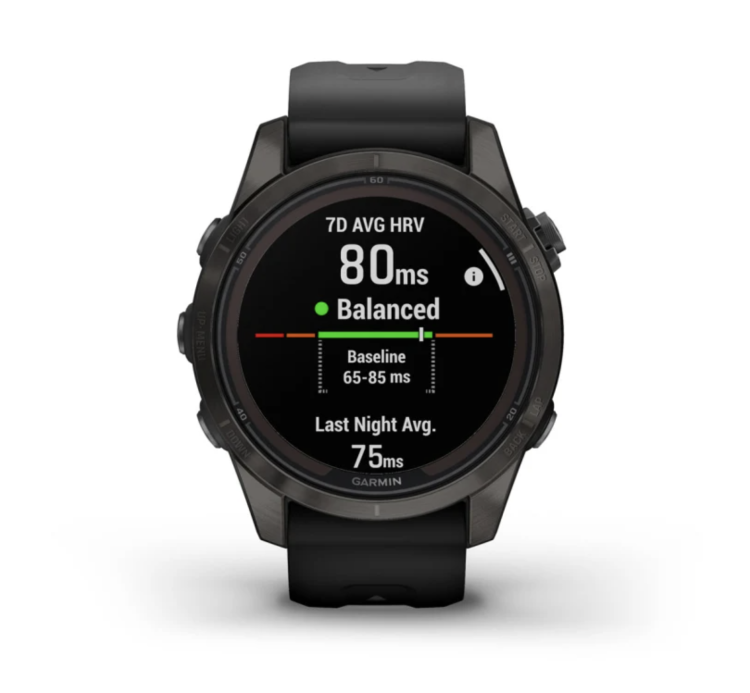 Garmin Fenix 7S Pro Sapphire Solar Carbon Gray DLC Titanium with Black Band (010-02776-10/11)