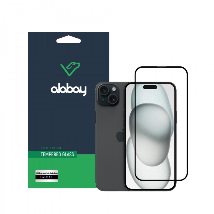 Захисне скло Alabay для iPhone 15 Anti Static [Dust-Proof] (Black)