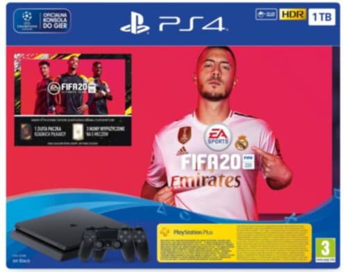 PlayStation 4 Slim 1TB Black Bundle + FIFA 20 (PS4) + DualShock 4 V2 Black PlayStation 4 Slim 1TB Black Bundle + FIFA 20 (PS4) + DualShock 4 V2 Black