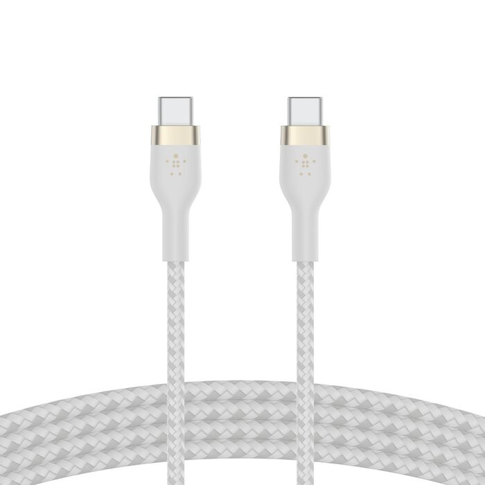 Кабель Belkin Braided Silicone USB-C 1m White (CAB011BT1MWH)