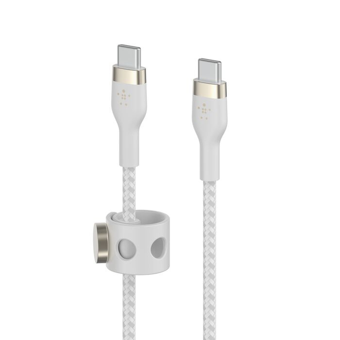 Кабель Belkin Braided Silicone USB-C 1m White (CAB011BT1MWH)