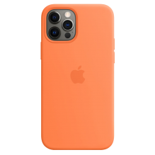 Чехол Apple Silicone Case для iPhone 12 Pro Max with MagSafe (Kumquat)
