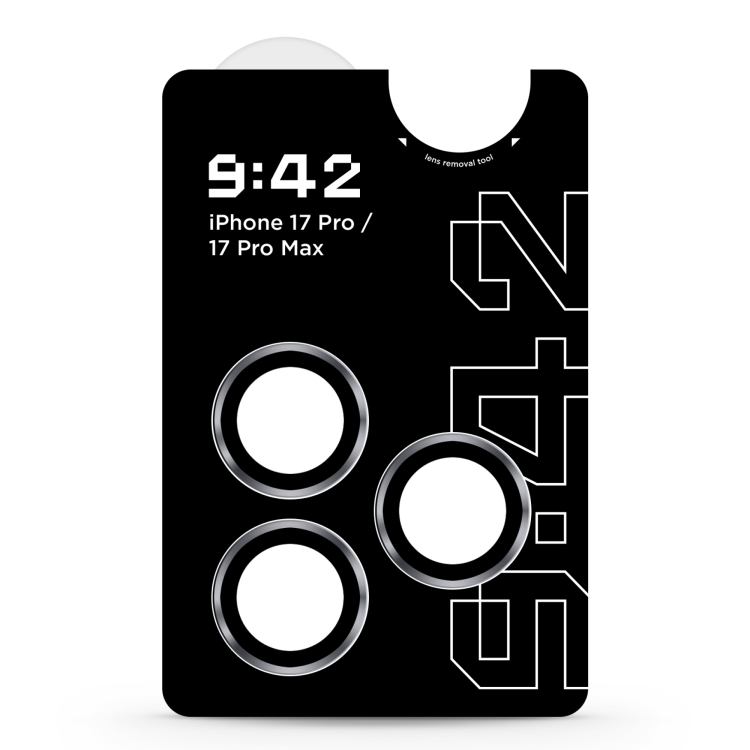 Защитное стекло 9:42 для камеры iPhone 17 Pro/17 Pro Max (Titanium)
