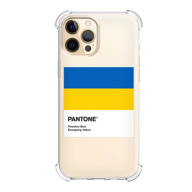Чохол Ukraine для iPhone 12 Pro Flag Series (Transparent)