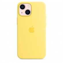Silicone Case with MagSafe and Animation для iPhone 13 (FoxConn) (Lemon Zest)