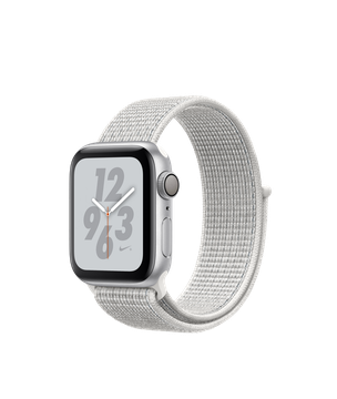 Apple Watch Nike+ Series 4 GPS 40mm Silver Aluminum Case with Summit White Nike Sport Loop (MU7F2)