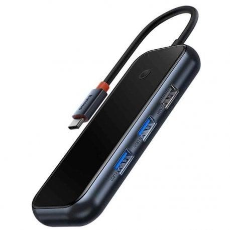 Адаптер Baseus AcmeJoy 7in1 USB-C to HDMI + 2xUSB3.0 + USB2.0 + USB-C + SD/TF (Dark Gray)