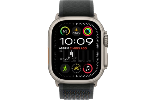 Apple Watch Ultra 2 49mm Natural Titanium Case with Black Trail Loop M/L 2024 (MXTR3)
