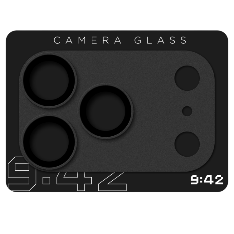 Захисне скло 9:42 Full Cover для камери iPhone 18 Pro (Black)