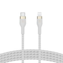 Кабель Belkin Braided Silicone USB-С to Lightning 1m White (CAA011BT1MWH)