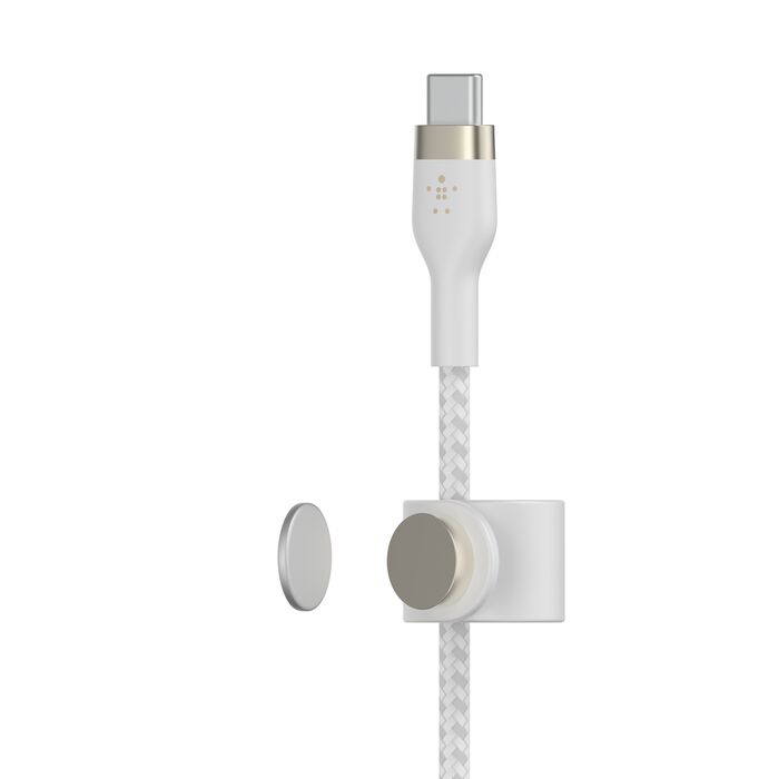 Кабель Belkin Braided Silicone USB-С to Lightning 1m White (CAA011BT1MWH)