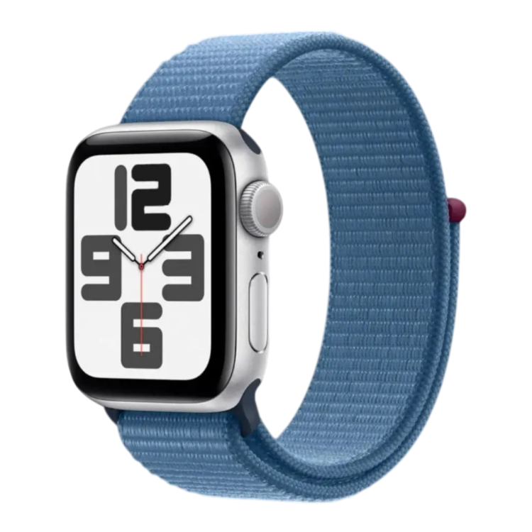 б/у Apple Watch SE 2 GPS 44mm Silver Aluminium Case with Winter Blue Sport Loop (MREF3) бу (Як Новий)