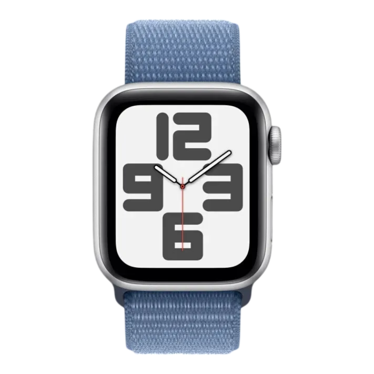 б/у Apple Watch SE 2 GPS 44mm Silver Aluminium Case with Winter Blue Sport Loop (MREF3) бу (Як Новий)