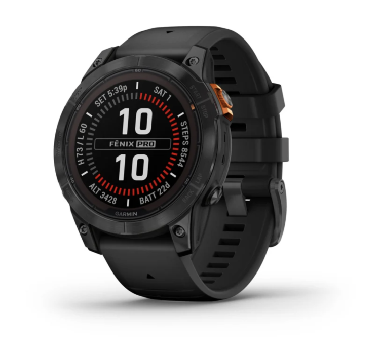 Garmin Fenix 7 Pro Solar Slate Gray with Black Band (010-02777-00/01)