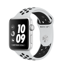 Apple Watch Nike+ 42mm Series 3 GPS Silver Aluminum Case with Pure Platinum/Black Nike Sport Band (MQL32)