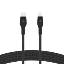 Кабель Belkin Braided Silicone USB-С to Lightning 1m Black (CAA011BT1МBK)