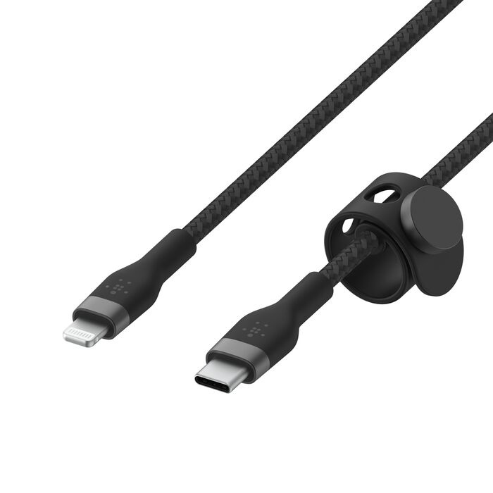 Кабель Belkin Braided Silicone USB-С to Lightning 1m Black (CAA011BT1МBK)