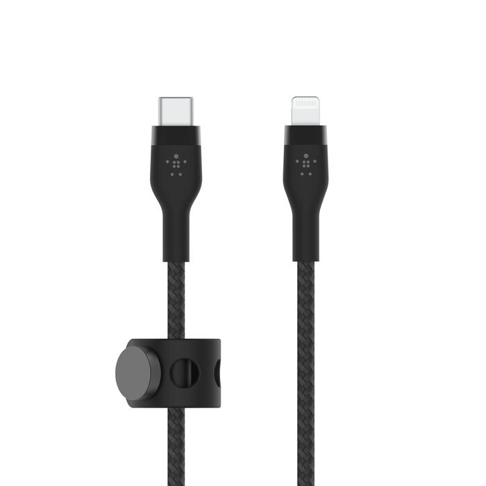 Кабель Belkin Braided Silicone USB-С to Lightning 1m Black (CAA011BT1МBK)