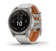 Garmin Fenix 7 Pro Sapphire Solar Titanium with Fog Gray/Ember Orange Band (010-02777-20/21)