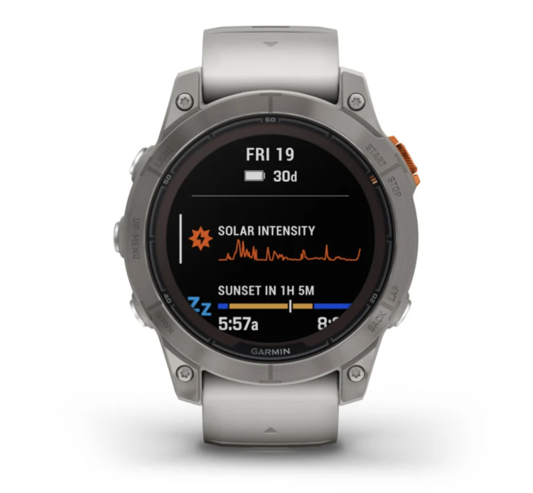 Garmin Fenix 7 Pro Sapphire Solar Titanium with Fog Gray/Ember Orange Band (010-02777-20/21)