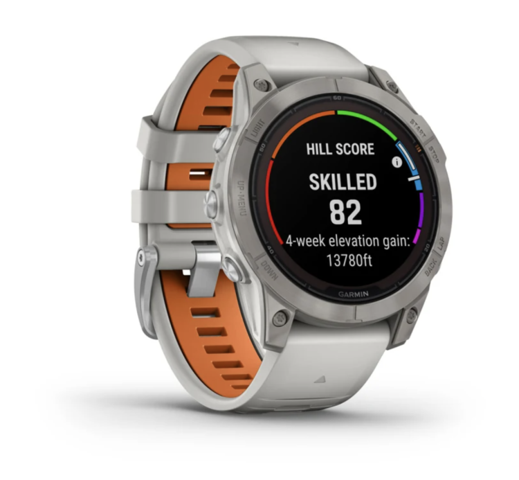 Garmin Fenix 7 Pro Sapphire Solar Titanium with Fog Gray/Ember Orange Band (010-02777-20/21)