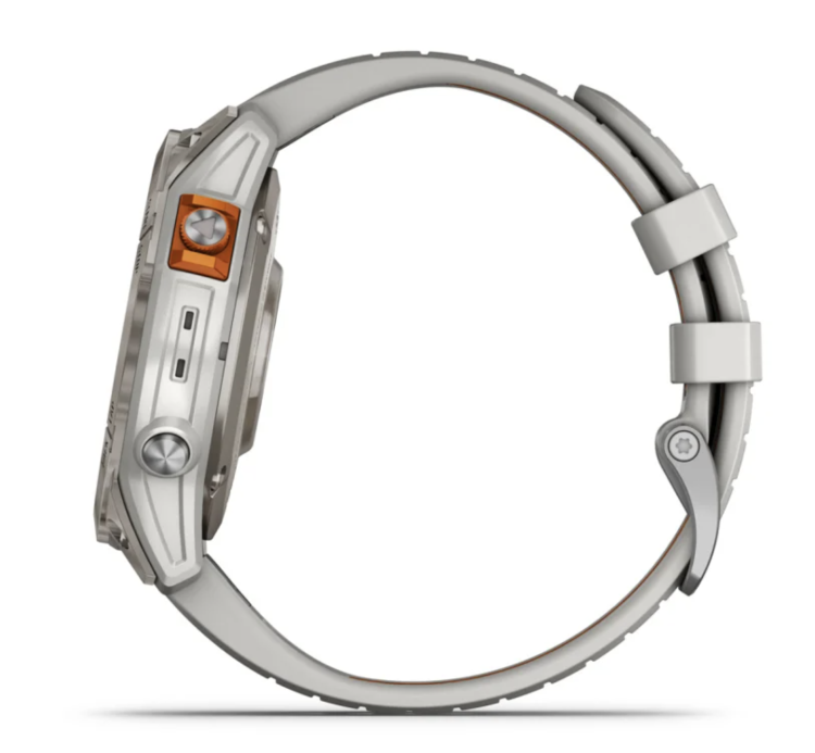 Garmin Fenix 7 Pro Sapphire Solar Titanium with Fog Gray/Ember Orange Band (010-02777-20/21)