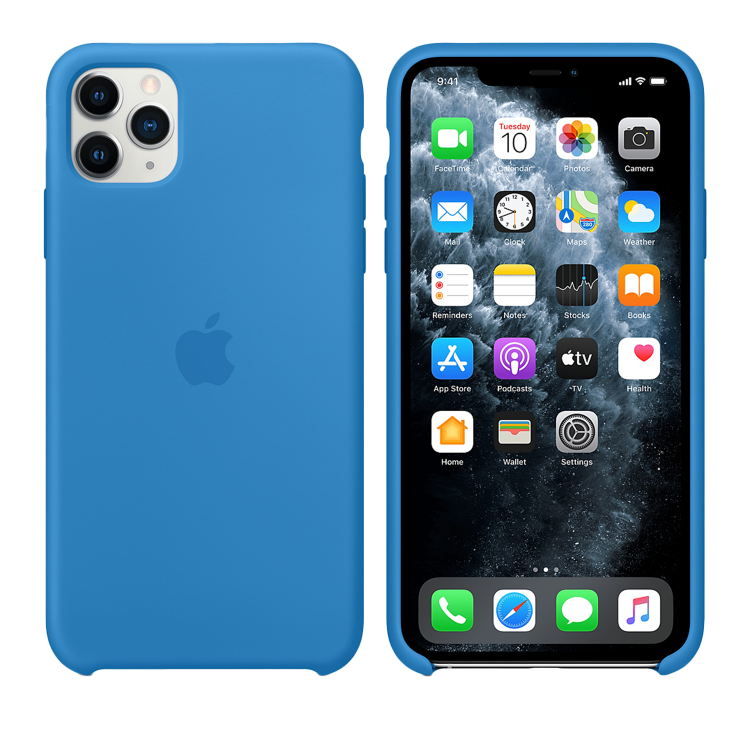 Чехол Smart Silicone Case для iPhone 11 Pro Max Original (FoxConn) (Surf Blue)