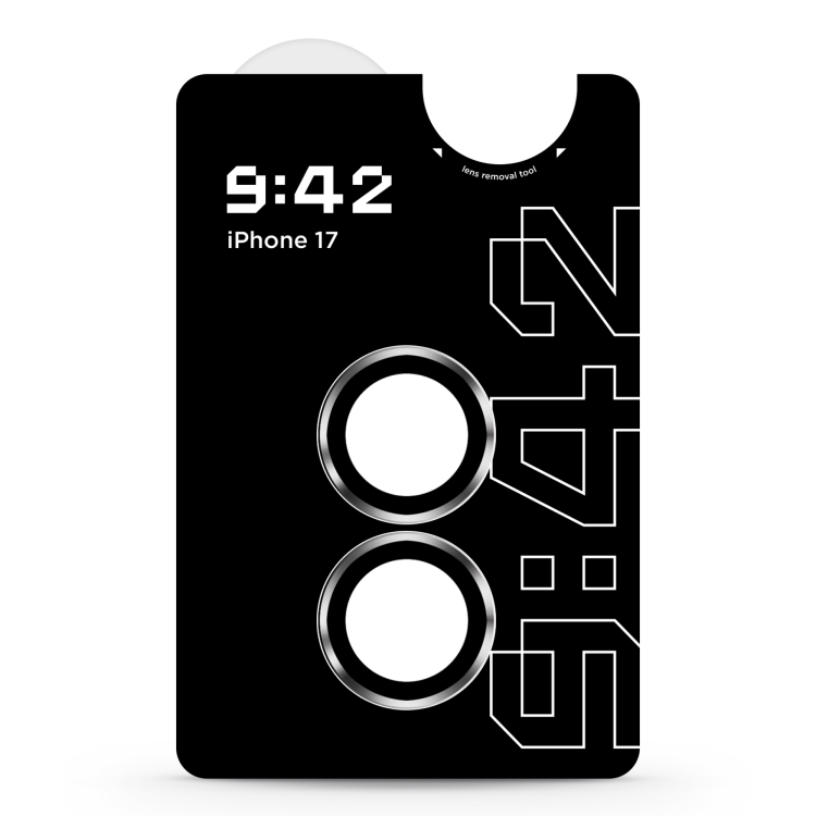 Защитное стекло 9:42 для камеры iPhone 17 (Silver)