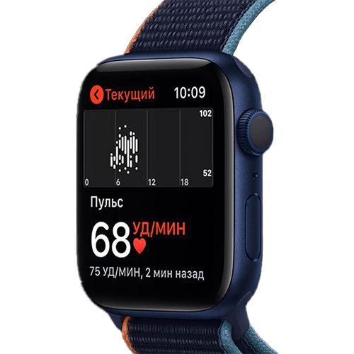 Apple Watch Series 6 GPS + Cellular 44mm Blue Aluminum Case with Deep Navy Sport (M07J3)