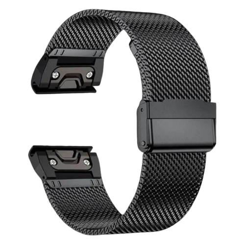 Ремінець Flat Milanese Strap для Garmin 22 mm Black (ARM85726)