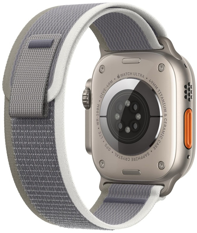 Apple Watch Ultra 2 49mm Titanium Case with Green/Gray Trail Loop (M/L) (MRF43) бу