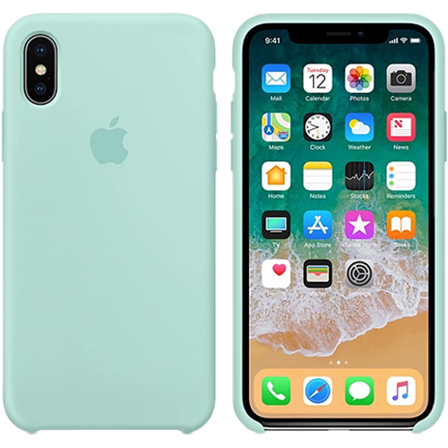 Чехол Smart Silicone Case для iPhone X Original (FoxConn) (Marine Green)