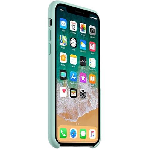 Чехол Smart Silicone Case для iPhone X Original (FoxConn) (Marine Green)