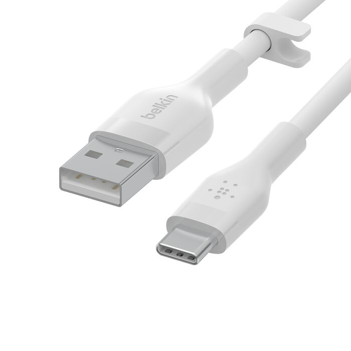 Кабель Belkin Silicone USB-A to USB-C 1m White (CAB008BT1MWH)