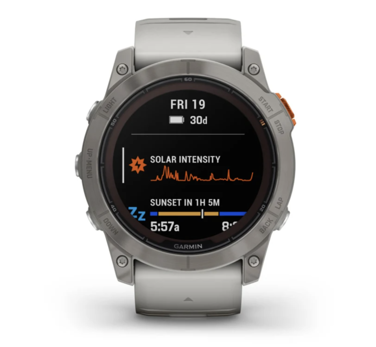 Garmin Fenix 7X Pro Sapphire Solar Titanium with Fog Gray/Ember Orange Band (010-02778-14/15)