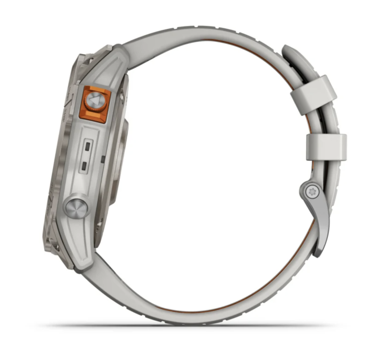 Garmin Fenix 7X Pro Sapphire Solar Titanium with Fog Gray/Ember Orange Band (010-02778-14/15)