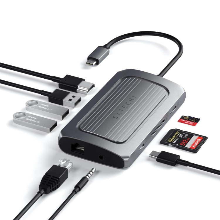 Адаптер Satechi USB4 Multiport Adapter with 8K HDMI (ST-U4MA3M) Адаптер Satechi USB4 Multiport Adapter with 8K HDMI (ST-U4MA3M)