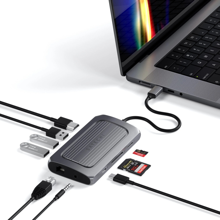 Адаптер Satechi USB4 Multiport Adapter with 8K HDMI (ST-U4MA3M) Адаптер Satechi USB4 Multiport Adapter with 8K HDMI (ST-U4MA3M)