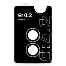 Защитное стекло 9:42 для камеры iPhone 17 (Green)