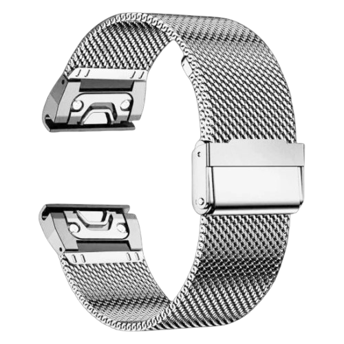 Ремешок Flat Milanese Strap для Garmin 22 mm Silver (ARM85727)