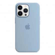 Silicone Case with MagSafe and Animation для iPhone 13 Pro Max (FoxConn) (Blue Fog)