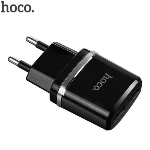 Адаптер Hoco C12 Smart Series 2xUSB 2.4a (Black)